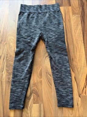 aerie Woman’s Black & Gray Space-Dye Leggings Size L